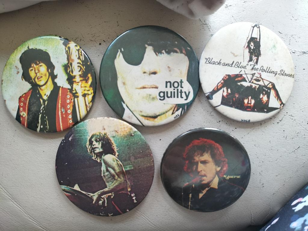 Muziek badges vintage, Ophalen of Verzenden