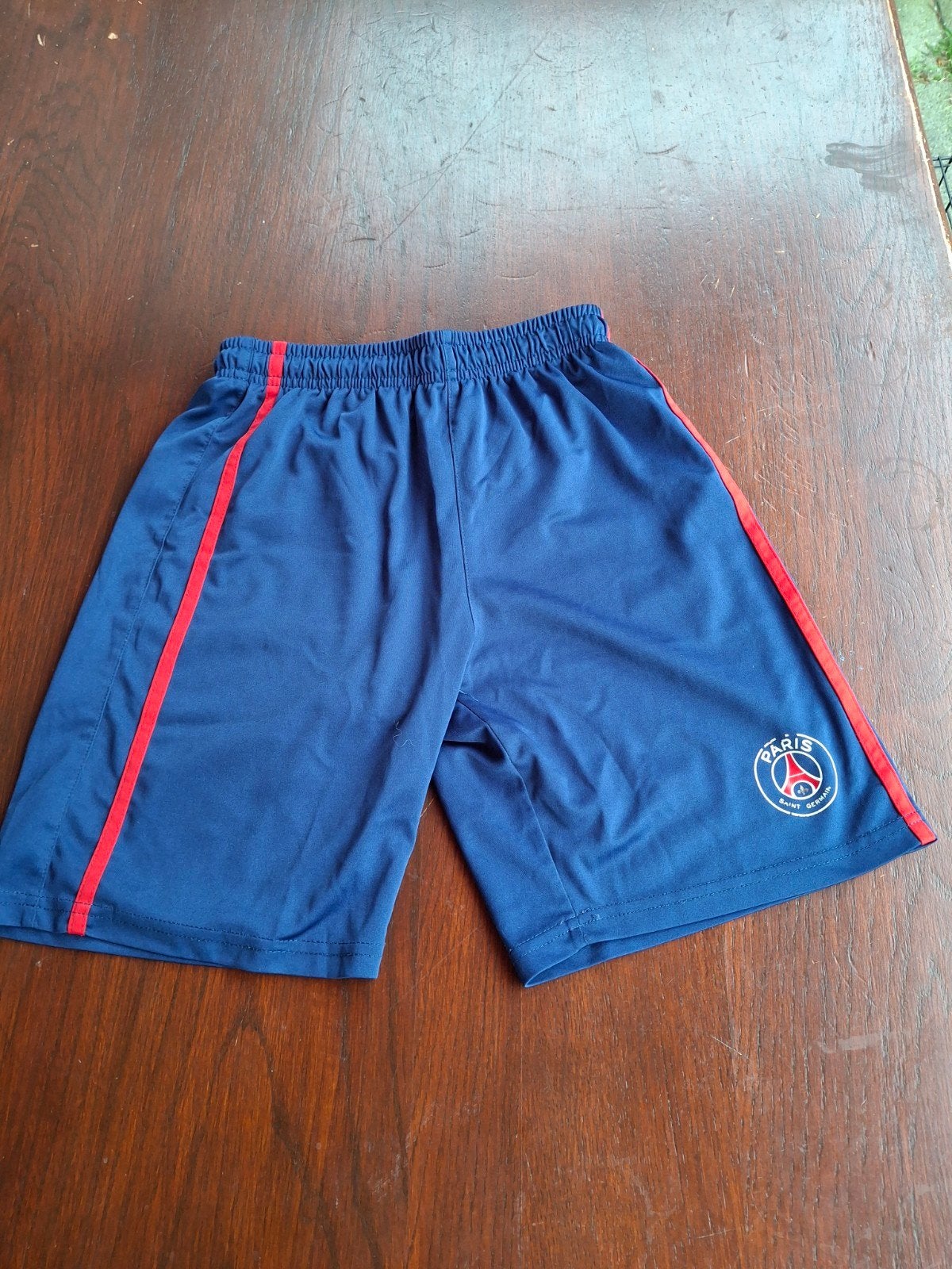PSG Sportshorts Blauw/Rood Maat 140, Ophalen of Verzenden, Gebruikt, Paris Saint-Germain, Jongen