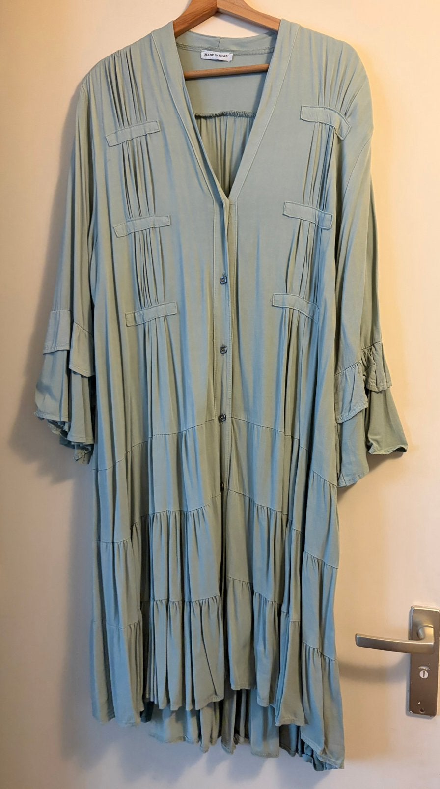 Made in Italy boho ibiza tuniek groen TU t/m xl, Kleding | Dames, Jurken, Verzenden, Zo goed als nieuw, Boven de knie