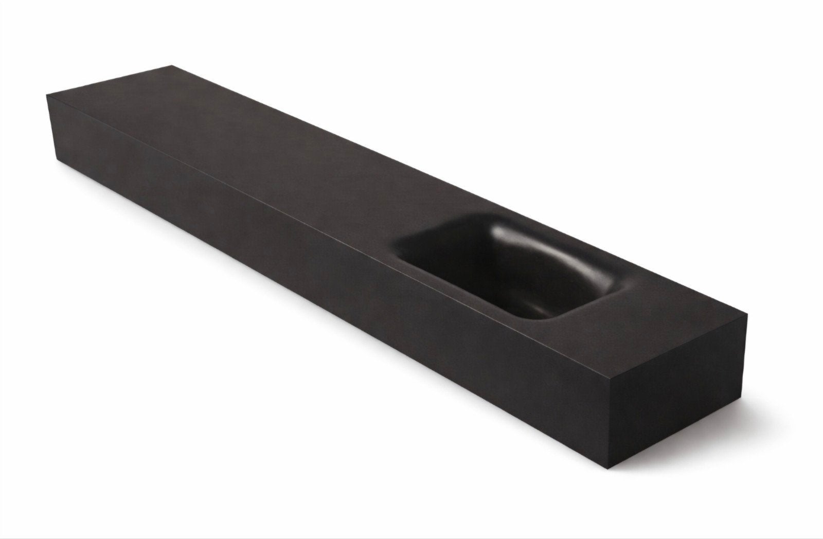 Fontein toilet 120x22 cm mat antraciet Luca Sanitair, Doe-het-zelf en Verbouw, Sanitair, Ophalen of Verzenden, Nieuw, Toilet