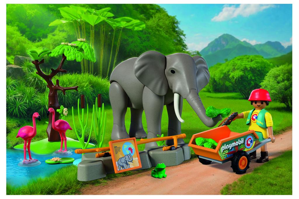 PLAYMOBIL 72068 Olifant met DierenVerzorger 43 delig, Ophalen of Verzenden, Nieuw, Complete set