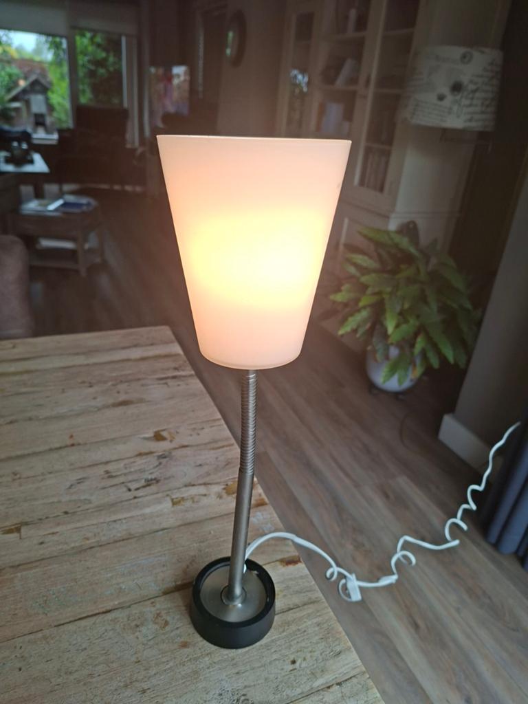 Vintage IKEA Basisk Tafellamp – Ontwerp Wiebke Braasch, Huis en Inrichting, Ophalen of Verzenden, Glas, Minder dan 50 cm