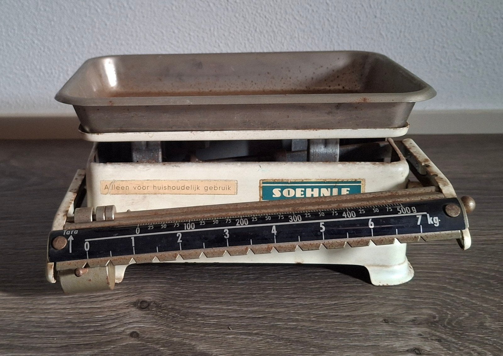 Brocante Keukenweegschaal Soehnle, mooi patina, Ophalen of Verzenden