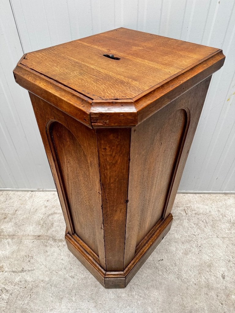 antieke SOKKEL of PIEDESTAL zuil pilaar buste eiken 1825, Ophalen of Verzenden, Zo goed als nieuw