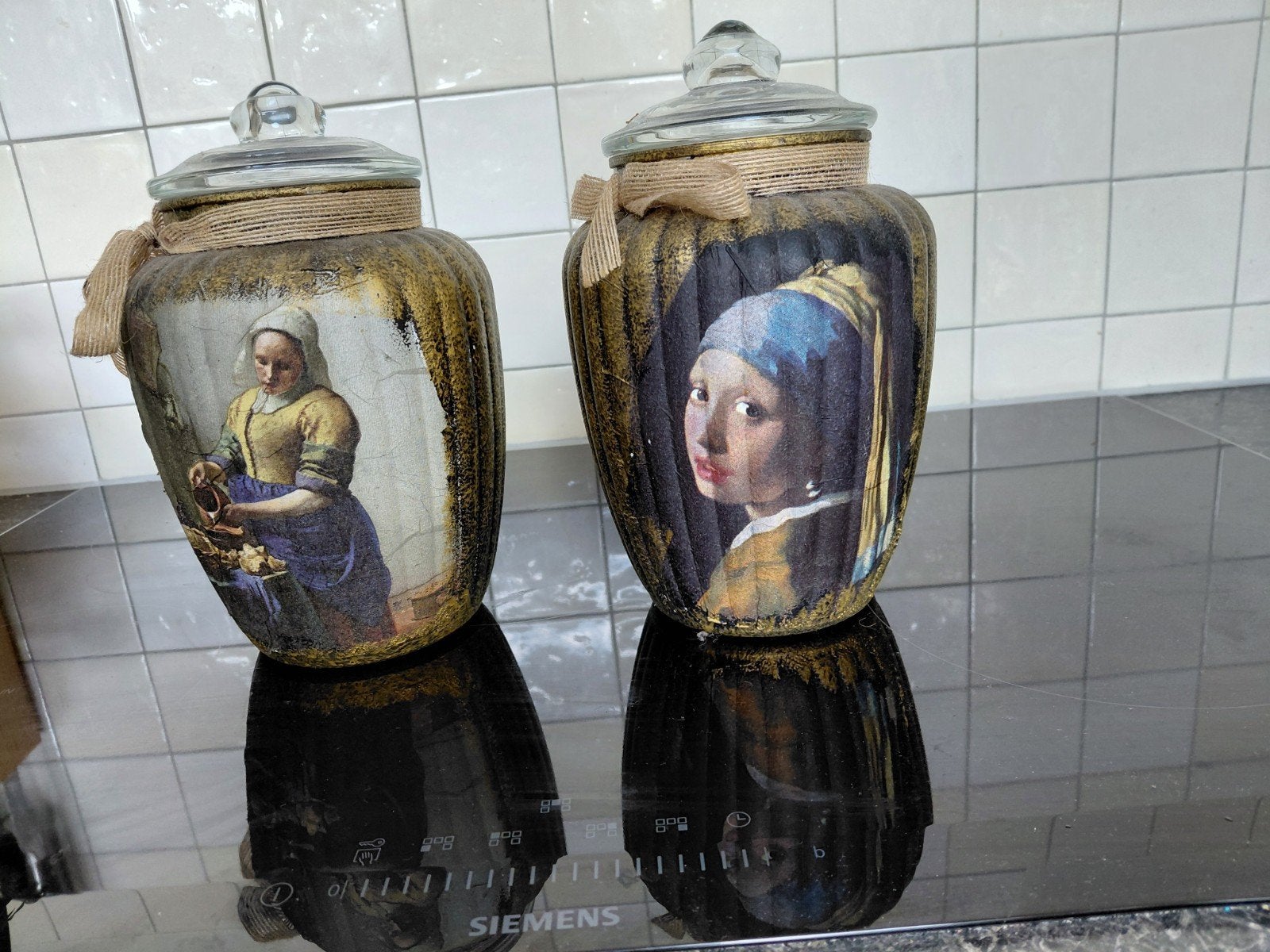 Decoratieve potten met Hollandse Meesters (set van 2), Ophalen of Verzenden
