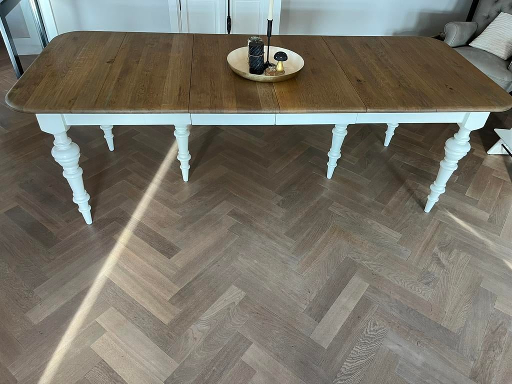Super mooie tafel uitschuifbaar!, 200 cm of meer, Zo goed als nieuw, Rechthoekig, 50 tot 100 cm