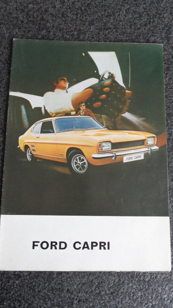 Ford Capri 1972 oldtimerauto folder, Verzenden, Zo goed als nieuw, Auto's
