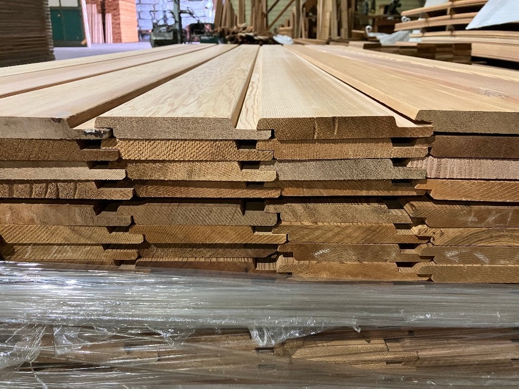rabatdelen-channelsiding–Western Red Cedar-18x127mm werkend, Ophalen, Planken, Nieuw, Hardhout