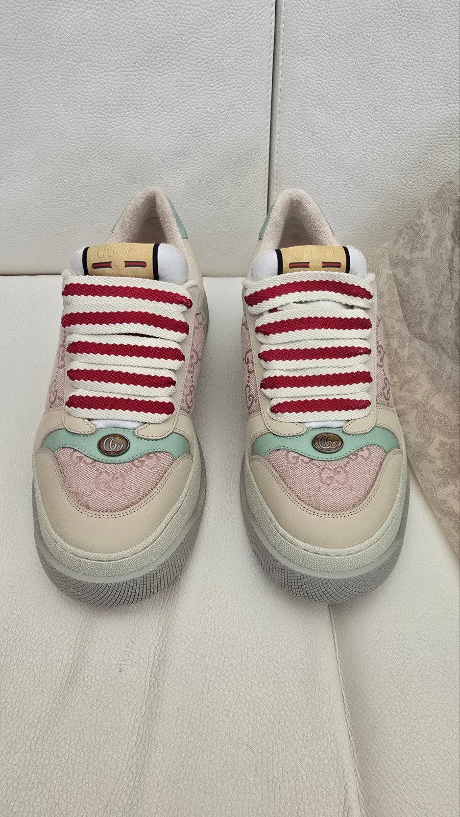 GUCCI Double Screener Sneaker   size:42, Ophalen of Verzenden, Nieuw, Sneakers of Gympen