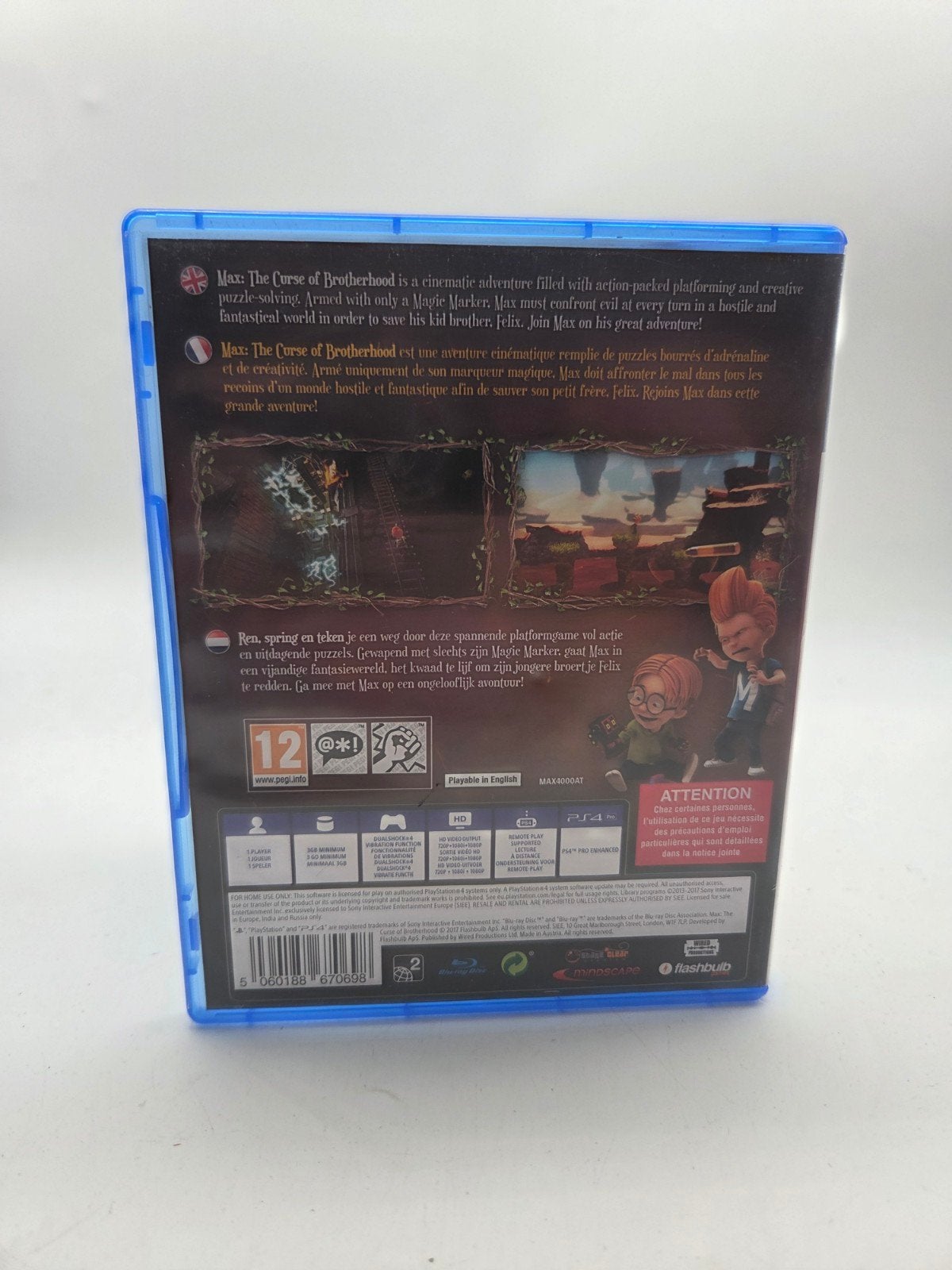 Max: The Curse of Brotherhood - PS4 Avontuur, Avontuur en Actie, Gebruikt, 1 speler, Ophalen of Verzenden