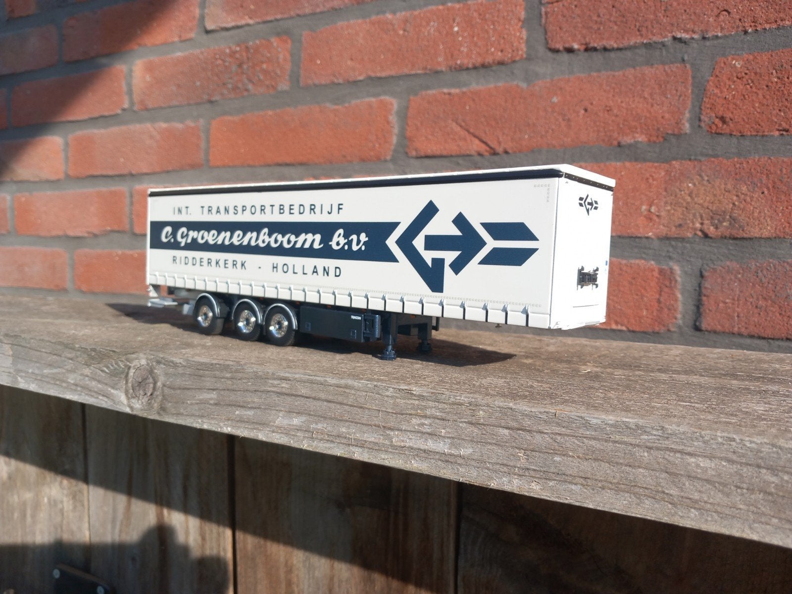 Wsi huif trailer tautliner Groenenboom met laadklep en stuur, Ophalen of Verzenden, Nieuw, Bus of Vrachtwagen, Wsi