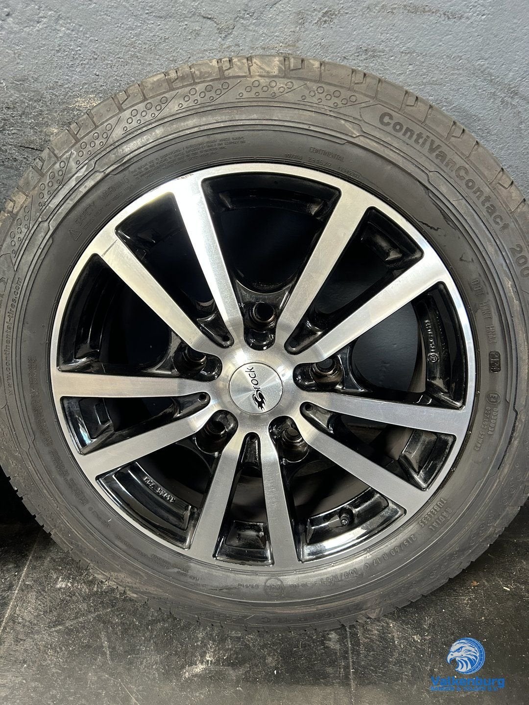 6.5mm! Ford Transit Custom 17 inch zwart Brock velgen 5x160, -, -, Banden en Velgen, 17 inch