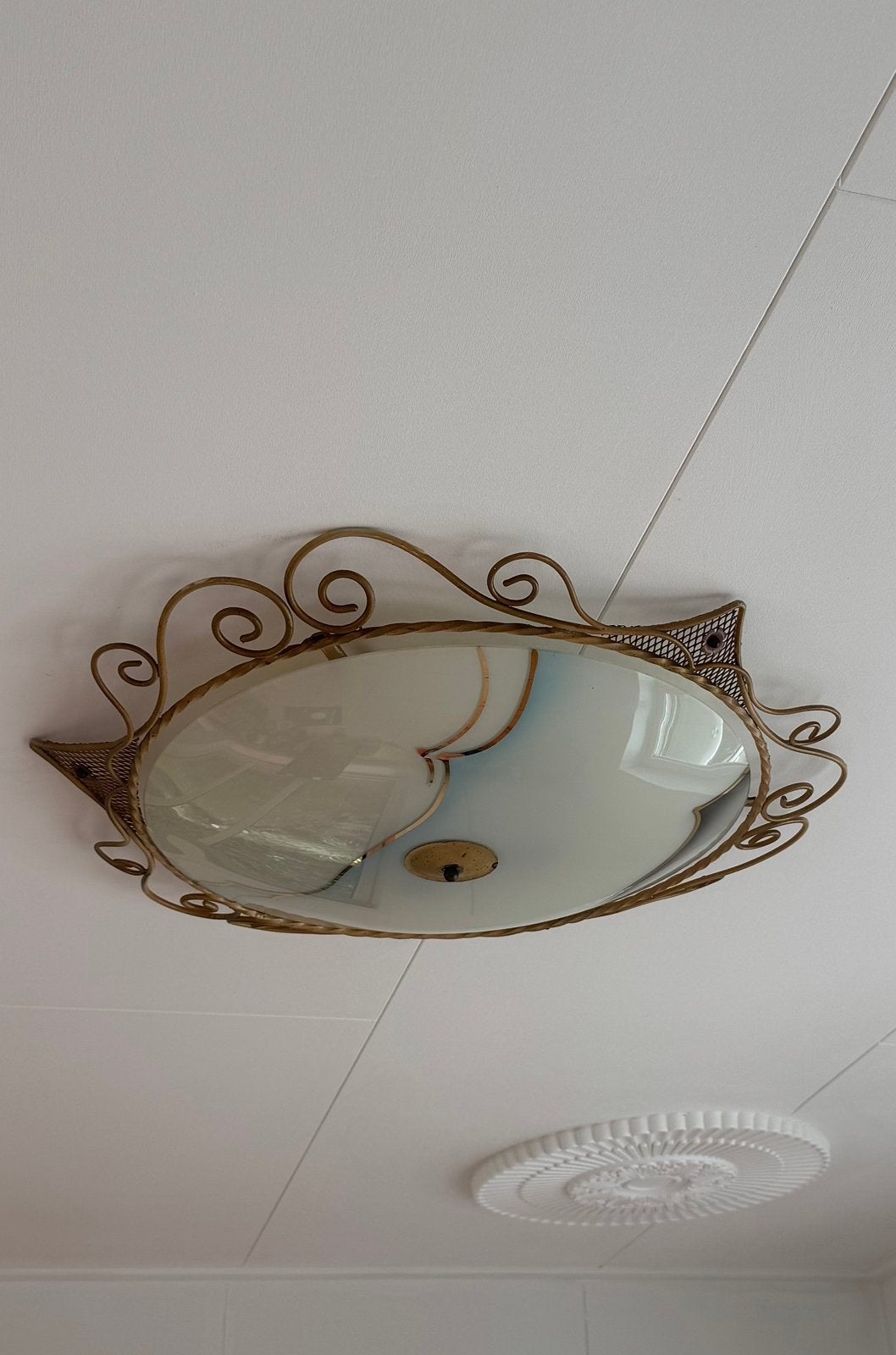 Prachtige nostalgische plafond lamp, Ophalen, Zo goed als nieuw