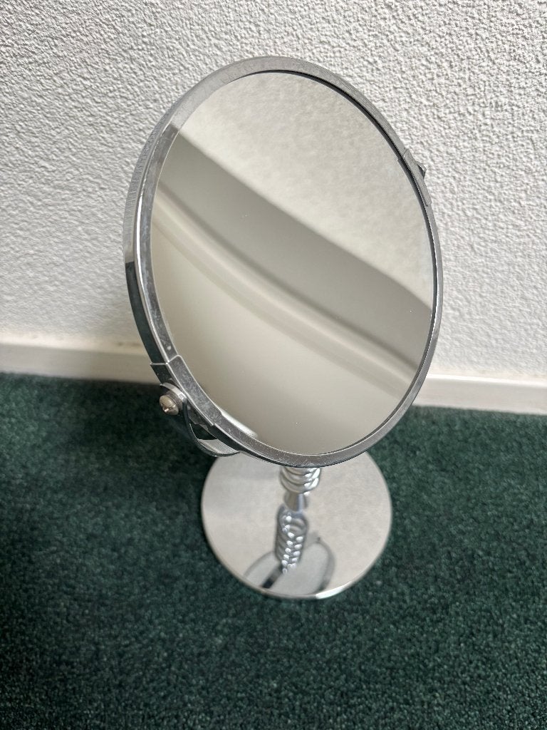 Vergroot spiegel draaibaar, Huis en Inrichting, Woonaccessoires | Spiegels, Minder dan 50 cm, Rond, Ophalen of Verzenden, Zo goed als nieuw