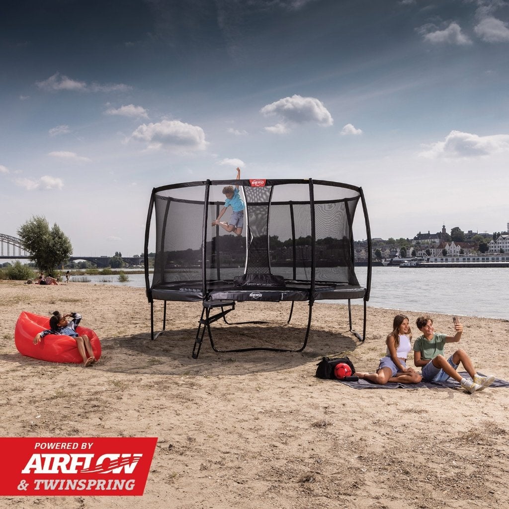 BERG Champion Trampoline 380cm Deluxe Grijs - Showmodel, Verzenden