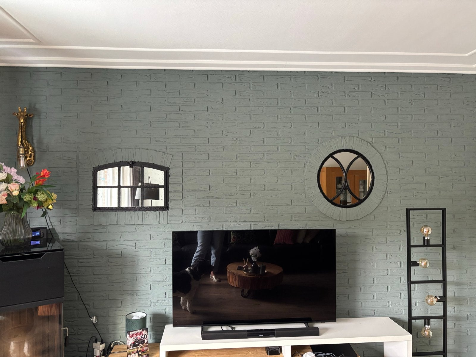 Gietijzeren stalramen met spiegelglas, Ophalen, Rechthoekig, Minder dan 50 cm, Minder dan 100 cm