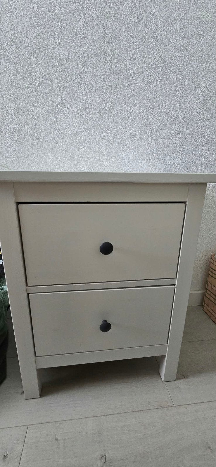 Nachtkastje (Ikea) met 2 lades - Gebruikt, Ophalen, Gebruikt, Minder dan 45 cm, 55 tot 70 cm