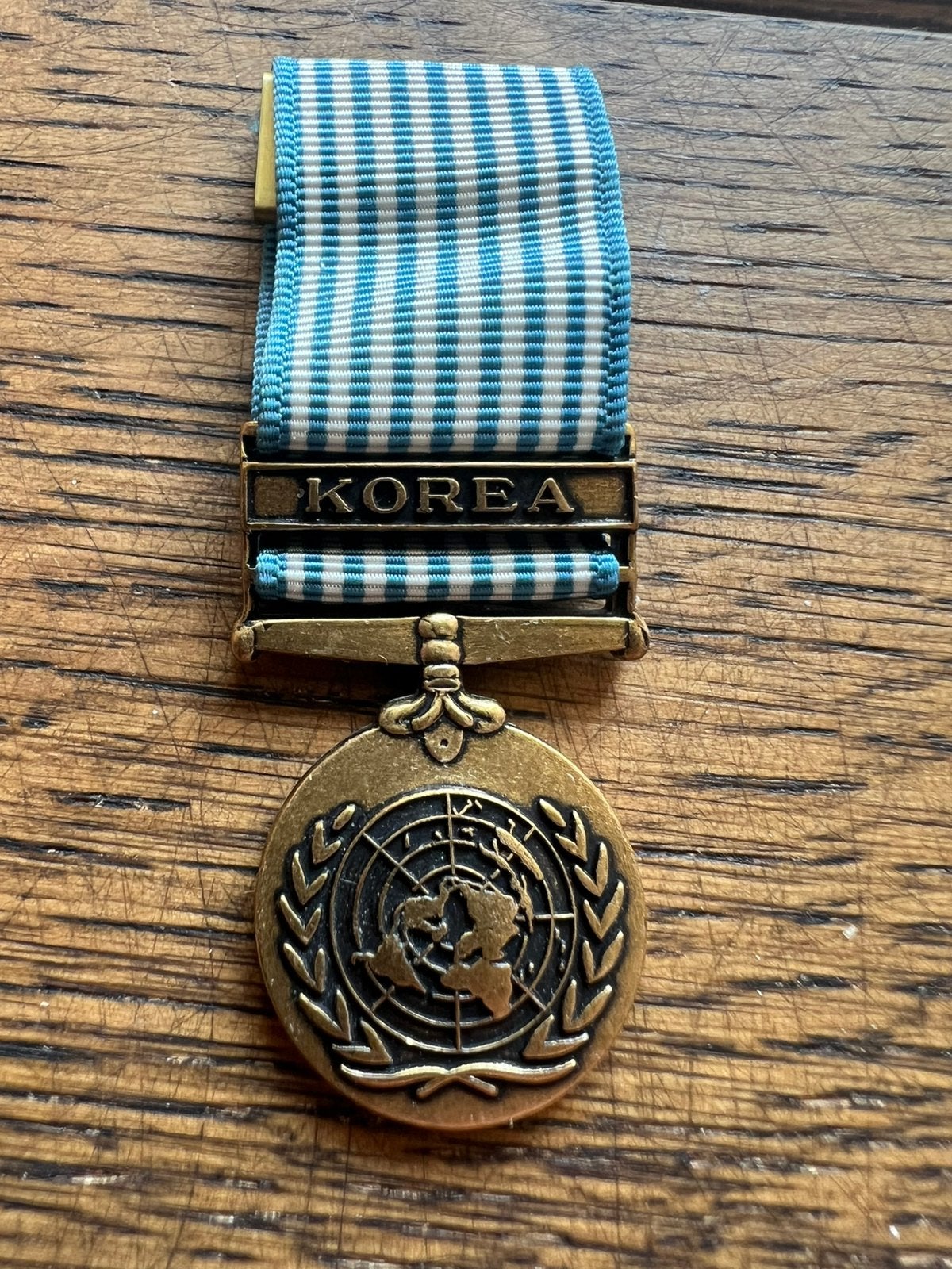 Amerikaans Korea War Medal medaille miniatuur, Verzamelen, Amerika, Verzenden, Lintje, Medaille of Wings