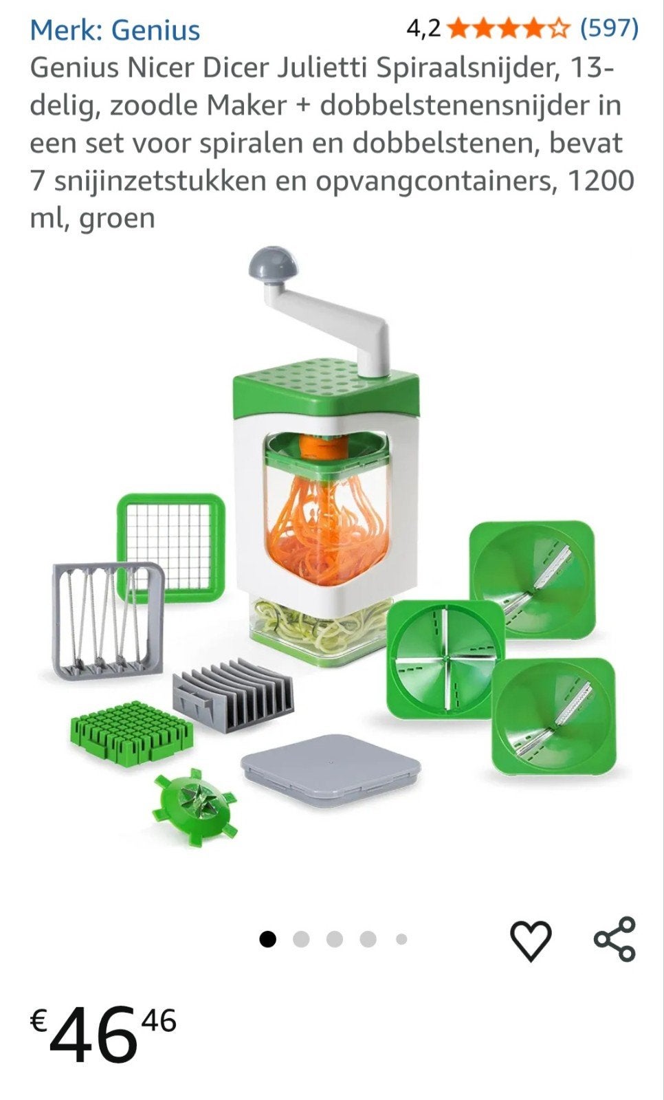 7 stuks nicer dicer nieuw, Minder dan 1 liter, Ophalen, Nieuw