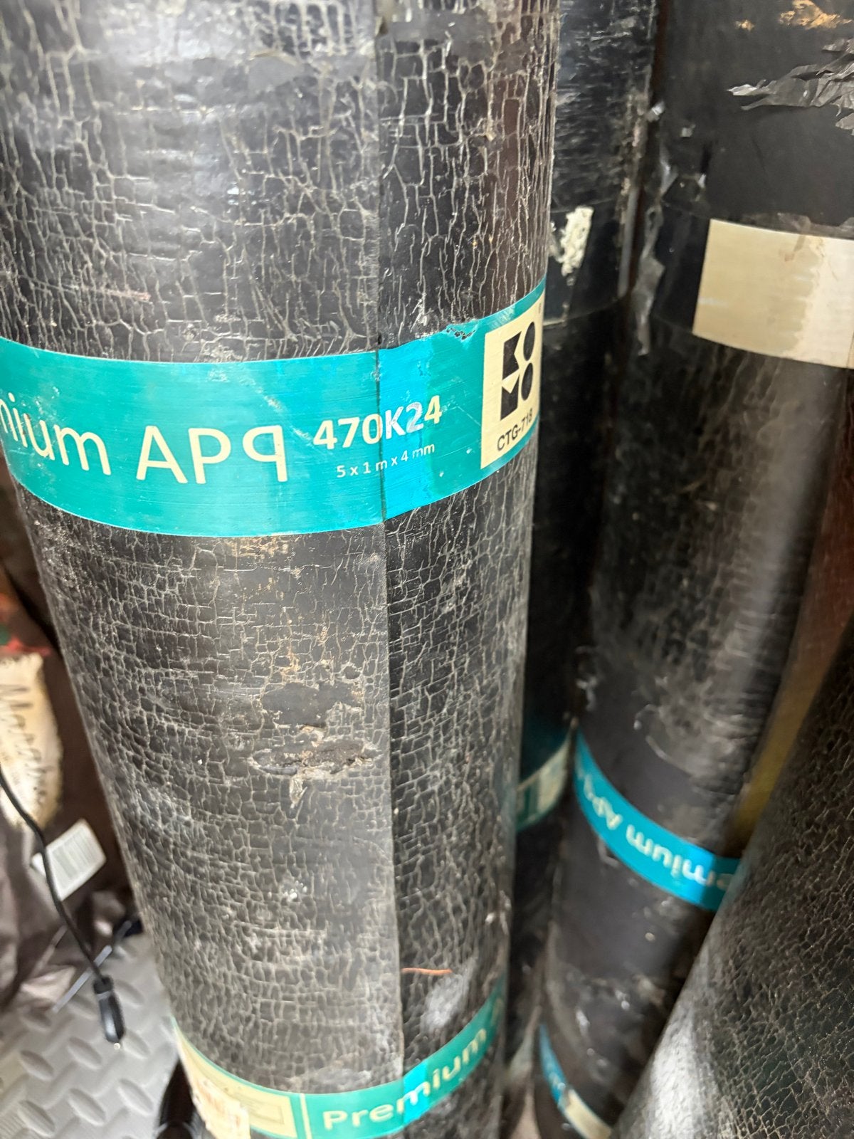 Dakleer rollen - Premium APQ 470K24 (5x1m x 4mm), Doe-het-zelf en Verbouw, Ophalen, Overige materialen, Gebruikt, Zwart