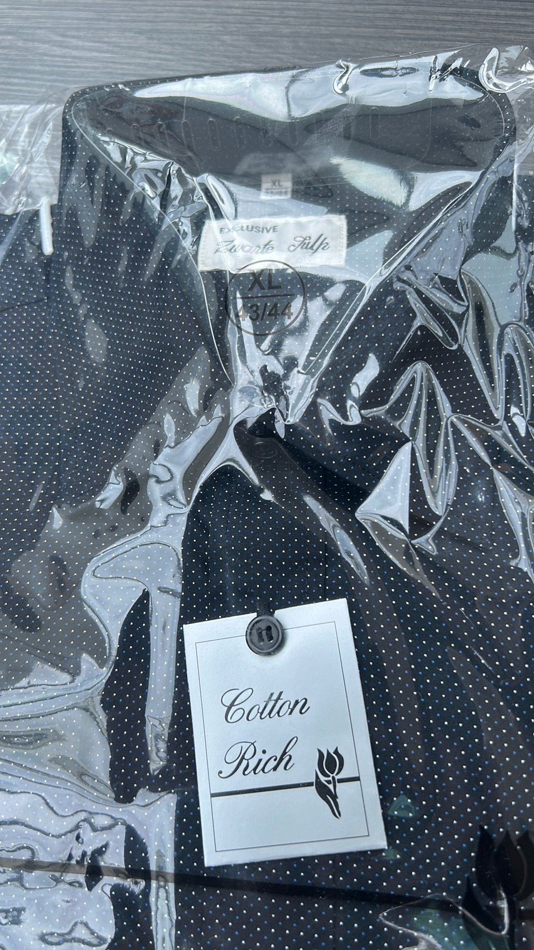 Zwarte Tulp heren blousen maat 43/44, Ophalen, Zo goed als nieuw, Overige kleuren, Halswijdte 43/44 (XL)