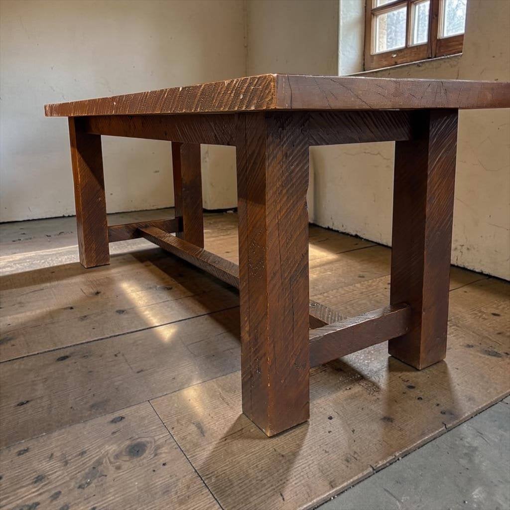 Vintage houten Spaanse brutalist tafel / boerentafel, Ophalen
