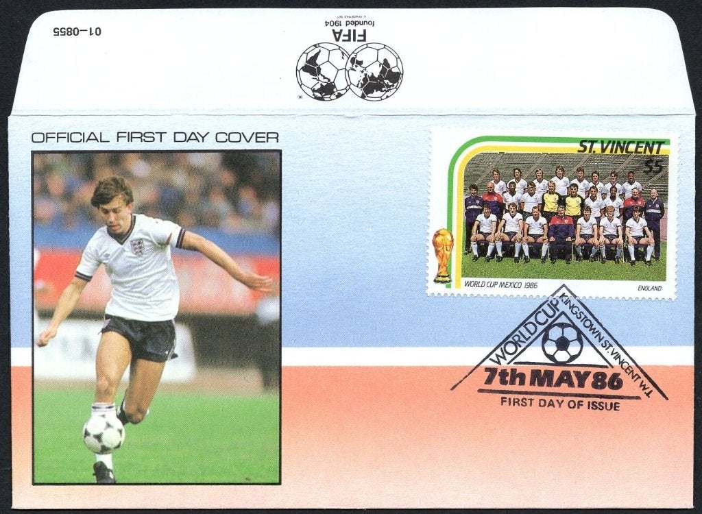 WK voetbal Mexico 1986 - teamfoto England, Verzenden, Envelop