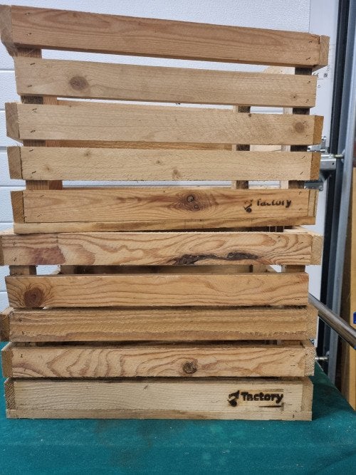 veilingkisten 2 stuks tactory van hout, Ophalen of Verzenden, 'T Olde Gre-j, Info@toldegrej.nl, Endepoelstraat 20f Didam
