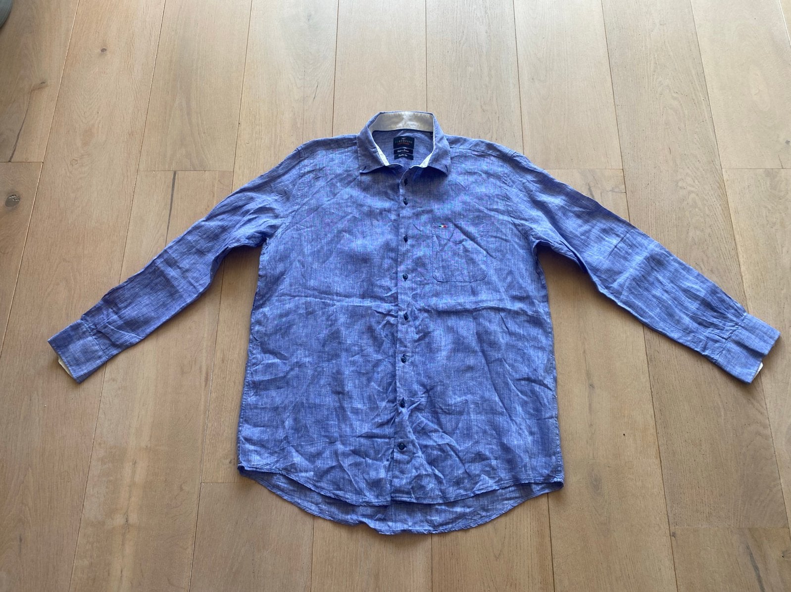 Portofino xl linnen, Ophalen of Verzenden, Zo goed als nieuw, Blauw, Halswijdte 43/44 (XL)