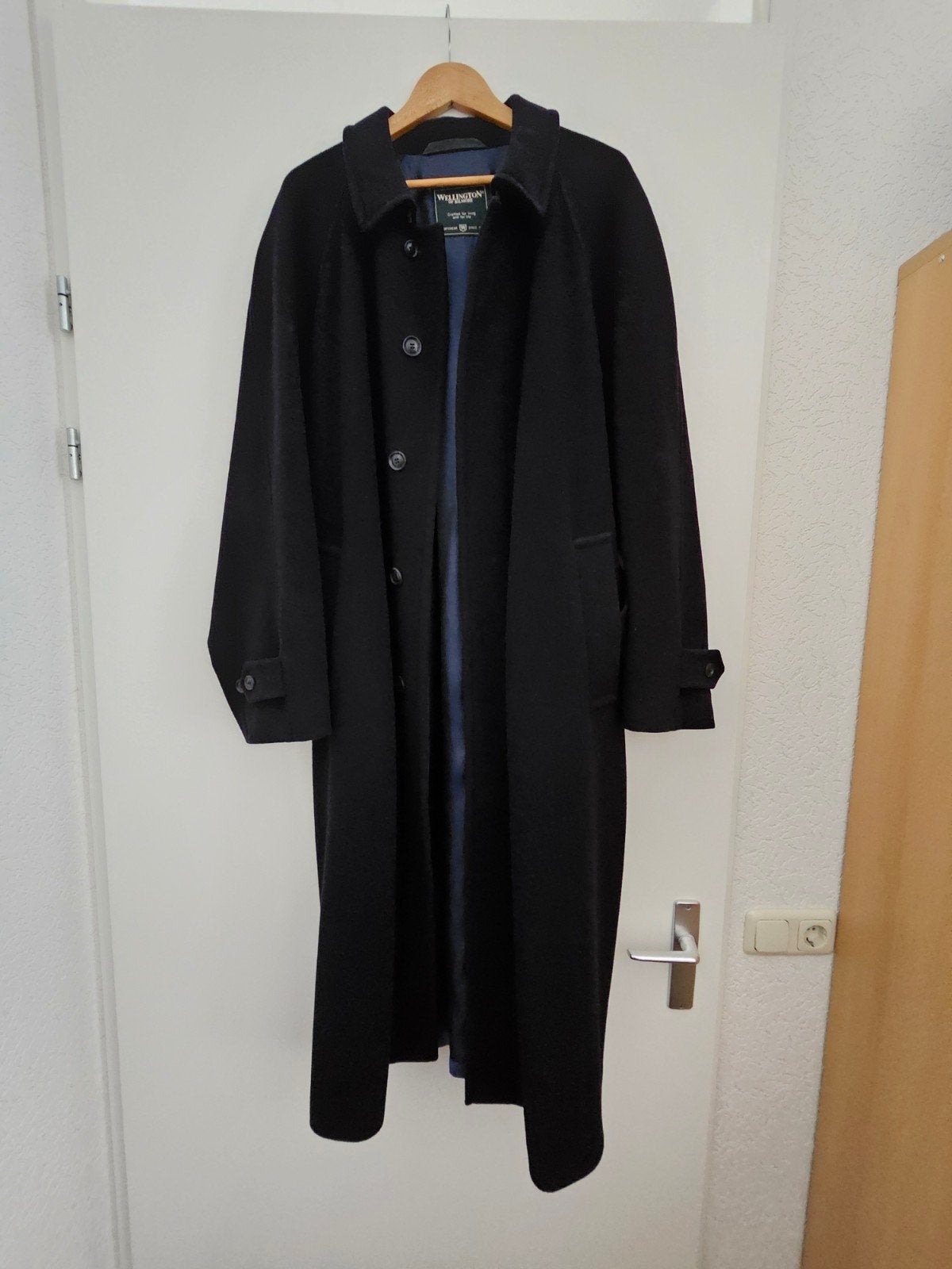 Wellington of Bilmore overjas 100% wol!, Ophalen, Zo goed als nieuw, Maat 48/50 (M), Blauw