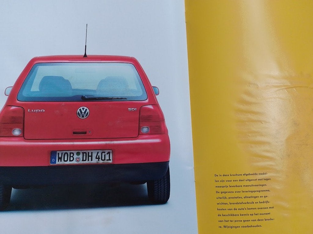 VW Volkswagen Lupo autofolder, Ophalen of Verzenden, Gelezen, Volkswagen