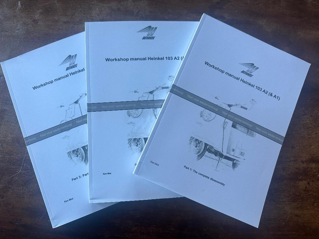 Werkplaats handboeken Heinkel Tourist 103, Motoren, Verzenden, Overige merken