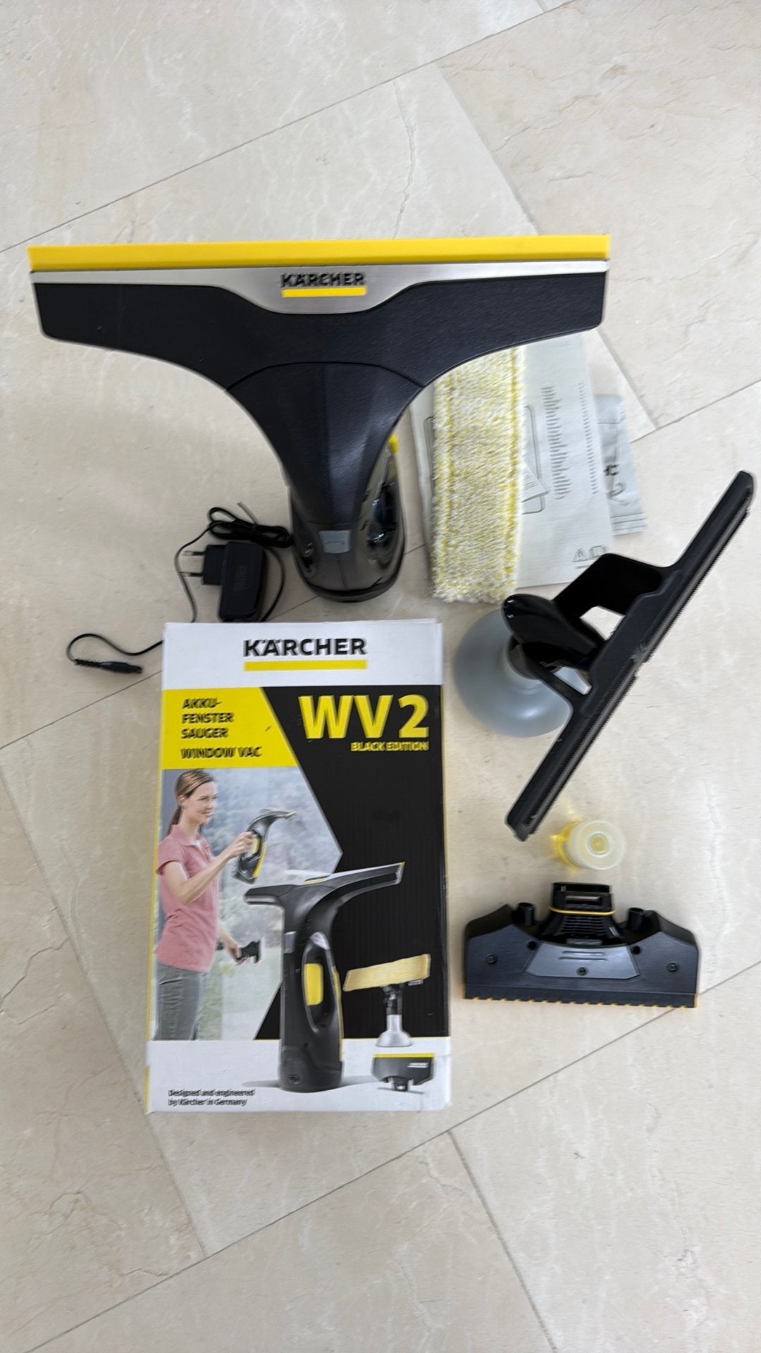 Nieuw: Als nieuw Karcher accu raam reiniger., Ophalen of Verzenden, Raamwisser of Trekker
