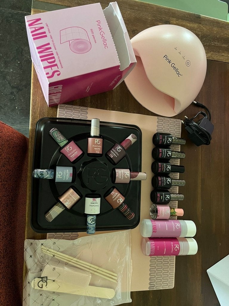 Pink Gellac gehele set incl. lamp en benodigdheden, Sieraden, Tassen en Uiterlijk, Ophalen, Overige kleuren, Zo goed als nieuw