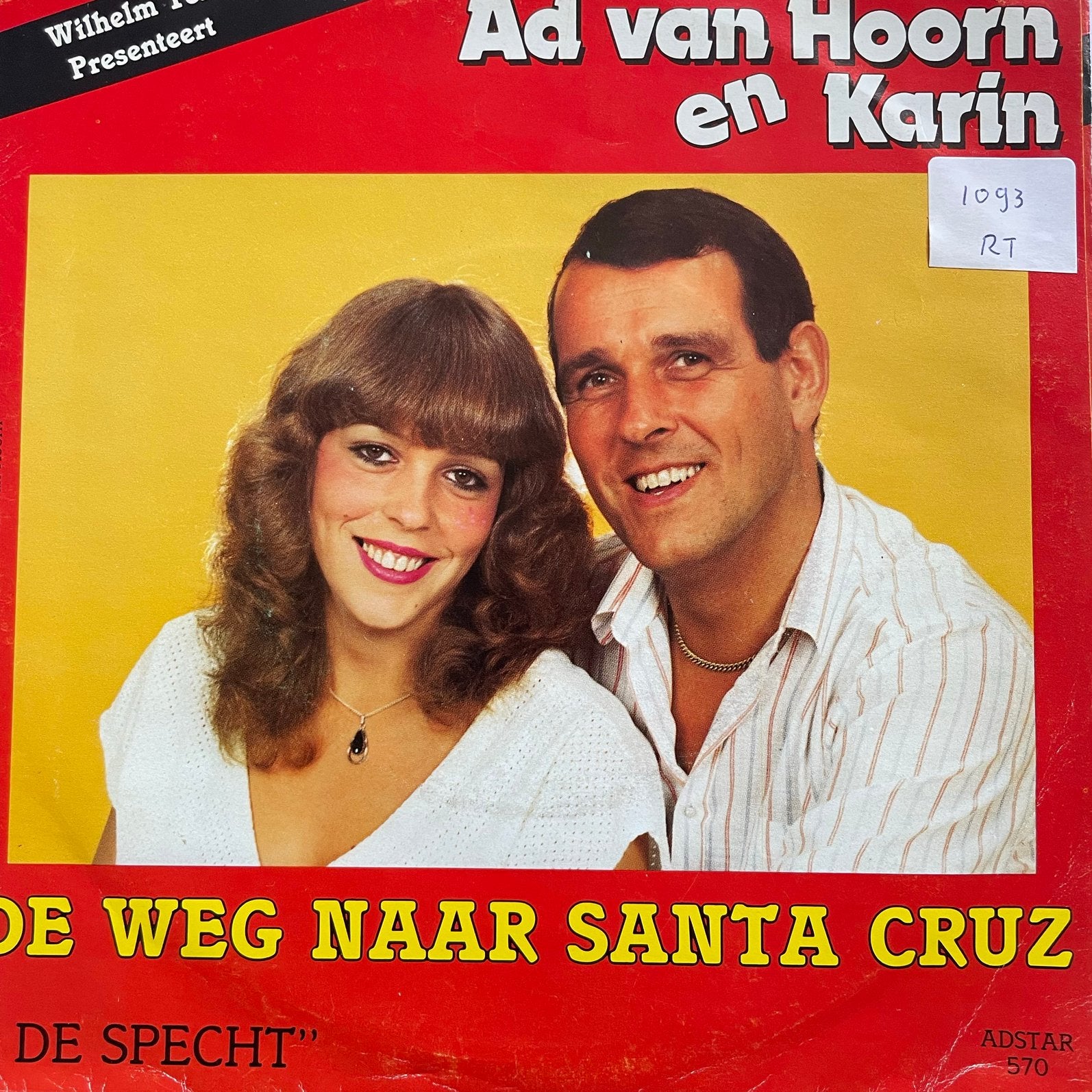Ad van Hoorn en Karin - De weg naar Santa Cruz, Cd's en Dvd's, Vinyl | Nederlandstalig, Ophalen of Verzenden, Zo goed als nieuw