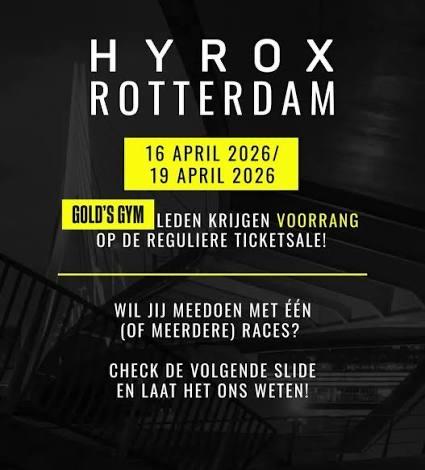 Hyrox duo rotterdam 17 april 20:00 uur, Twee personen, April
