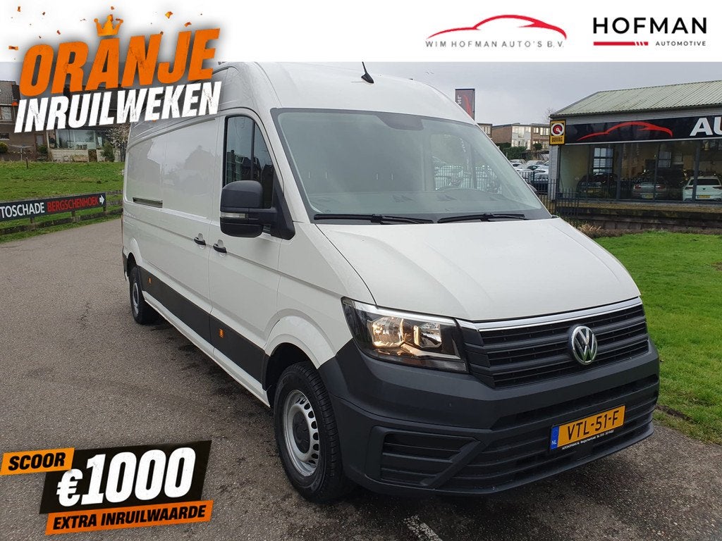 Volkswagen Crafter 35 2.0 TDI L4H3 449WB 3.5T 140PK 2x schui, Auto's, Bestelauto's, Voorwielaandrijving, Stof, 4 cilinders, Volkswagen