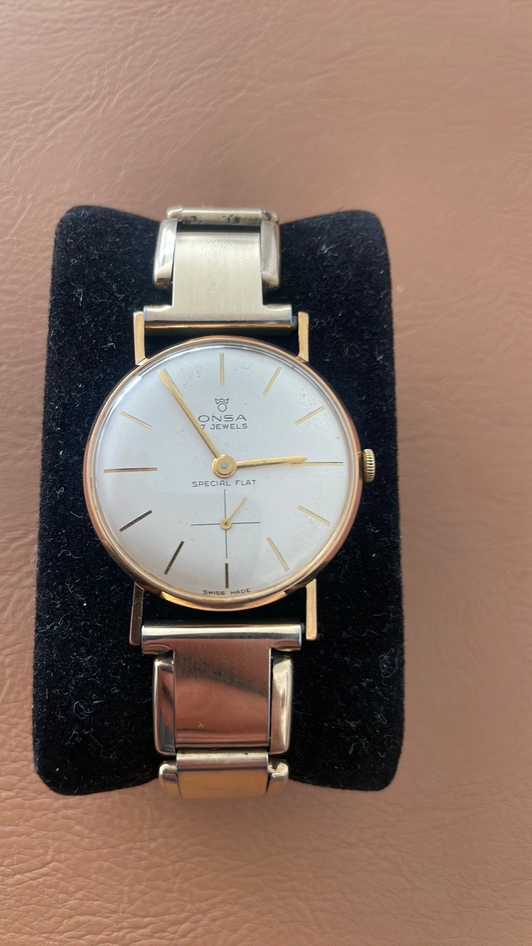 Onsa vintage horloge, Ophalen of Verzenden, Staal, Overige merken, 1960 of later