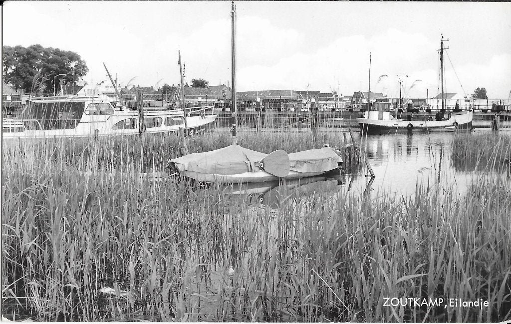 Zoutkamp, Eilandje, zeilboot, boot, schip, Verzenden, 1960 tot 1980, Ongelopen, Groningen