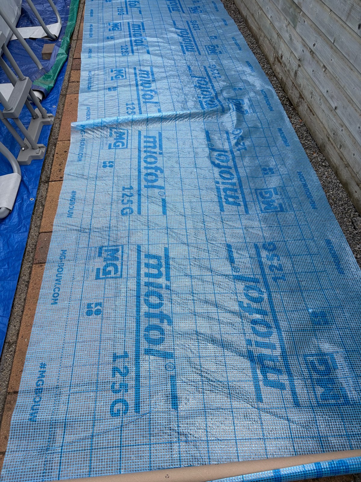 Miofol 125G bouwfolie / damp-open folie 5/6 meter., Doe-het-zelf en Verbouw, Zeil en Folie, Ophalen, Nieuw, 15 m² of meer, Folie