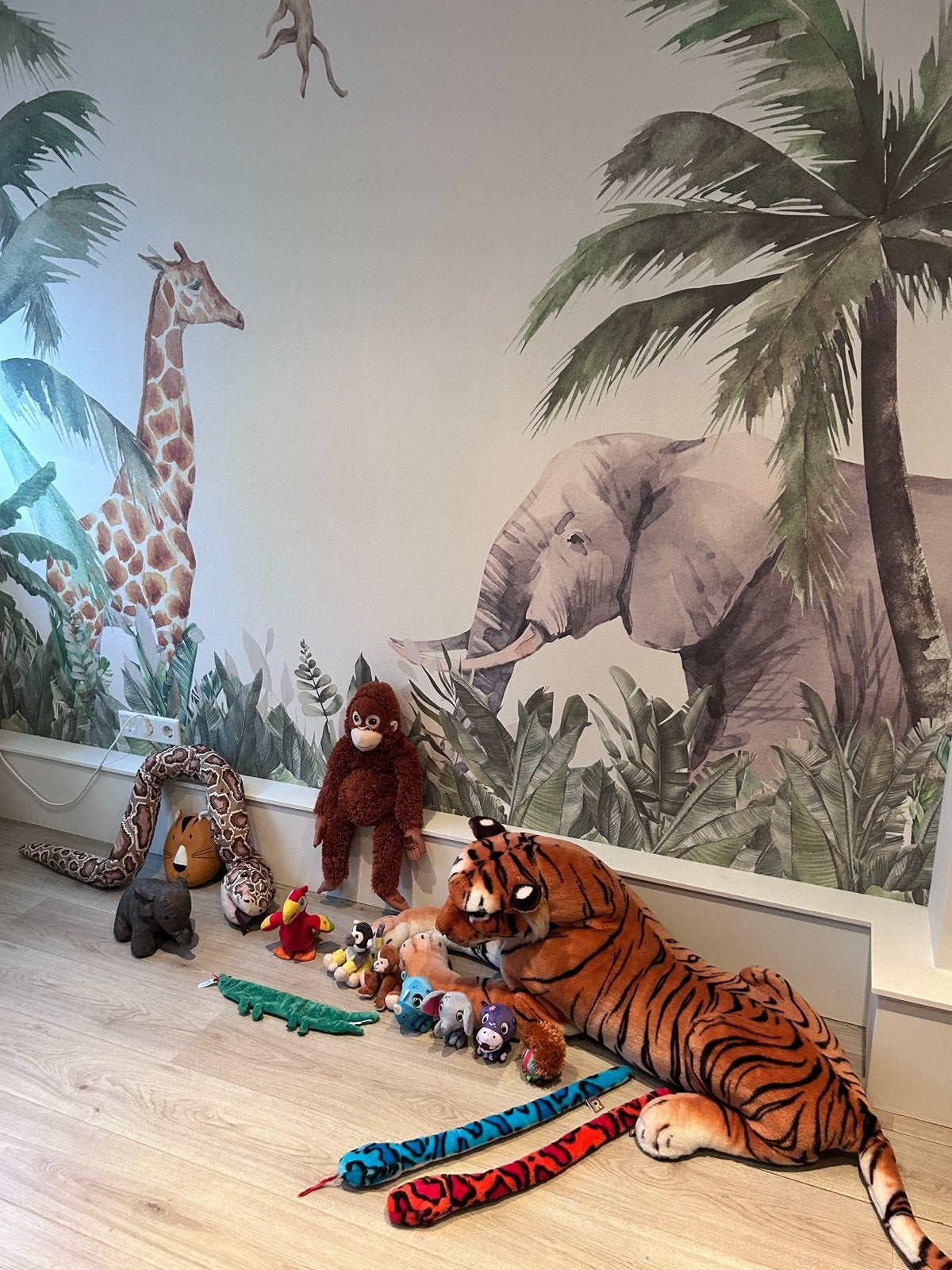Jungle Knuffels: grote tijger, slangen, apen, etc., Ophalen, Gebruikt, Overige typen, Middelgroot (20 tot 80 cm)