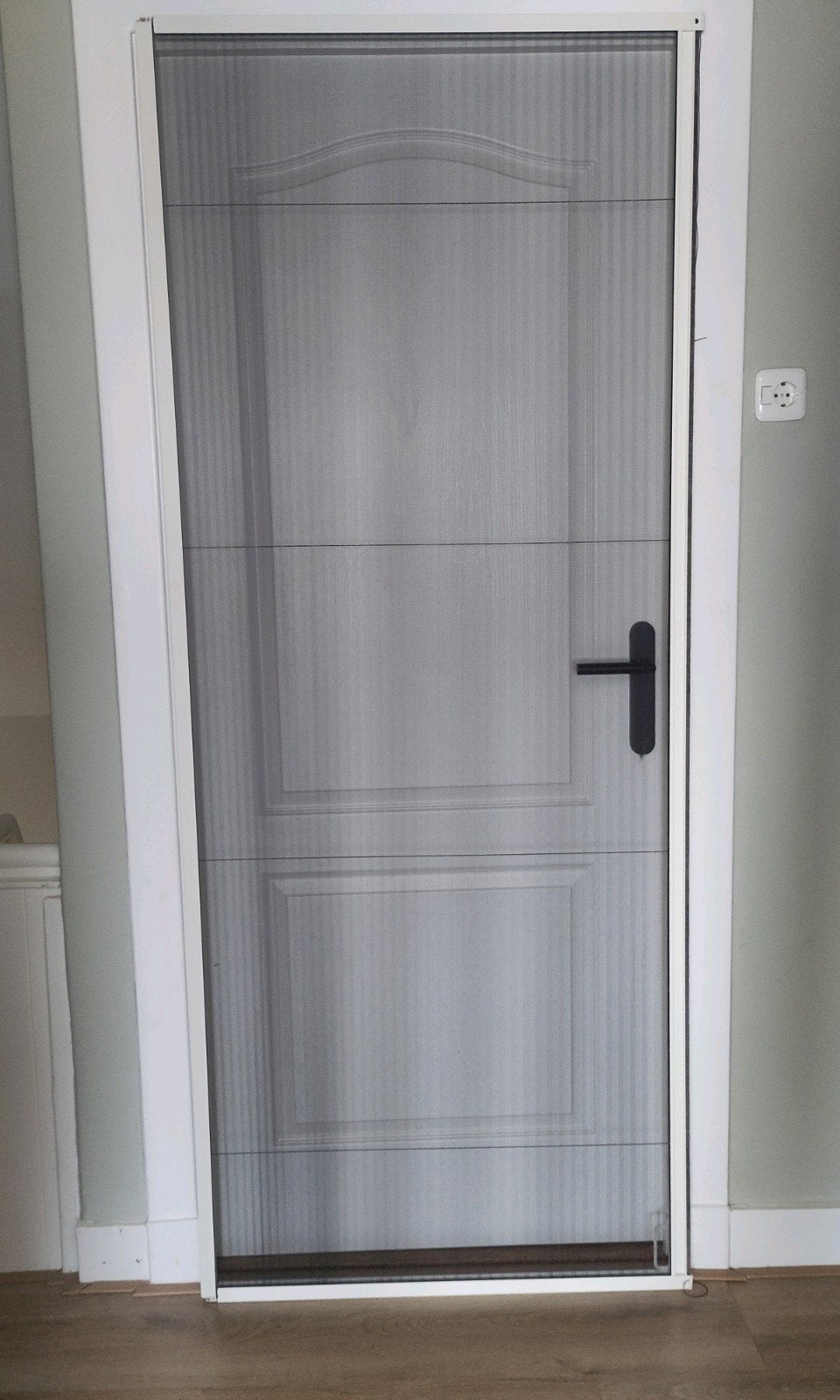 Plisséhor deur wit (Livn), Ophalen, 80 tot 100 cm, Schuifdeur, Metaal