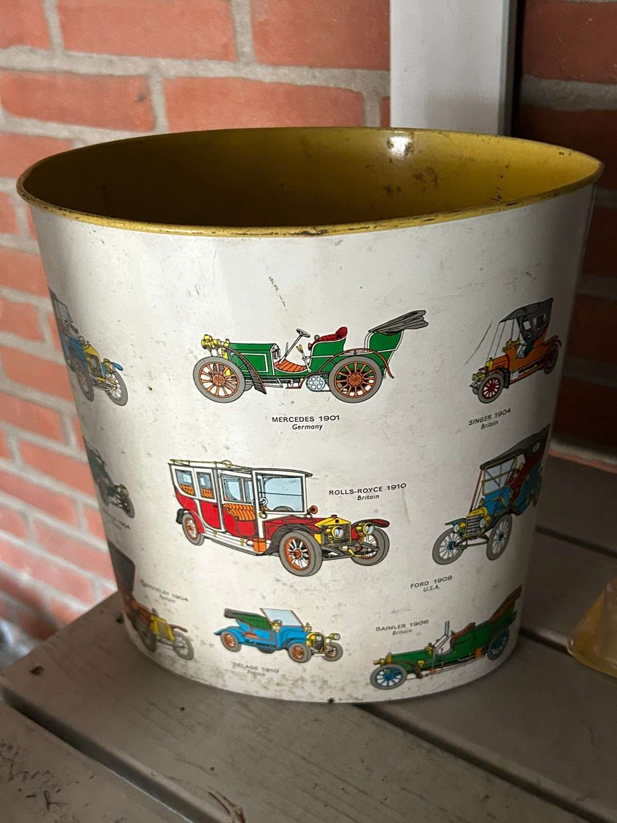Vintage Auto prullenbakje automobilia, Minder dan 10 liter, Ophalen of Verzenden, Zo goed als nieuw