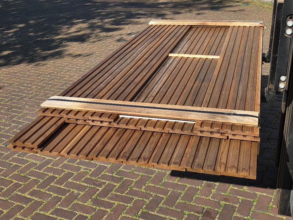 6.3 m2 hardhout Triple Rhombus profiel - nr: HP61, Tuin en Terras, Palen, Balken en Planken, Ophalen, Planken, Nieuw, Hardhout