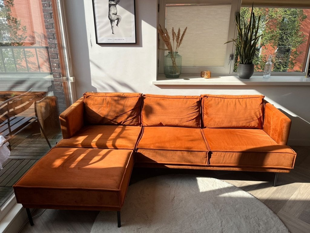 Duchess Velvet bank 3,5 zit, Huis en Inrichting, Ophalen, Gebruikt, Velvet, Driepersoons