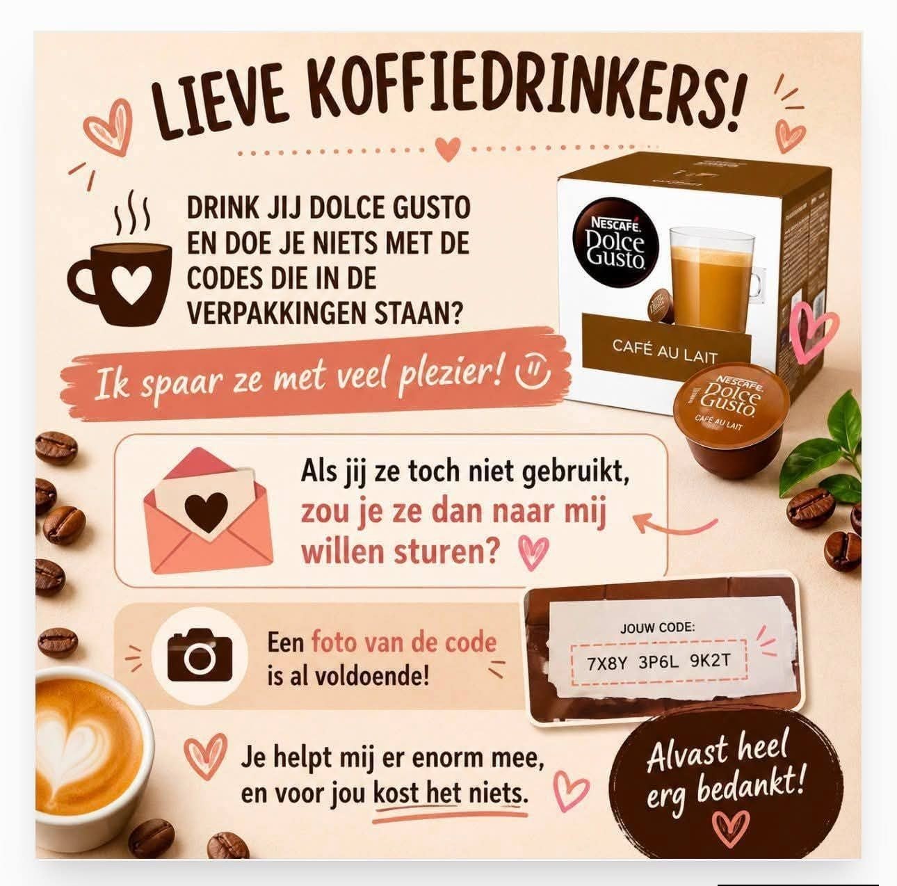 dolce gusto code, Ophalen, Zegels, Bonnen of Punten