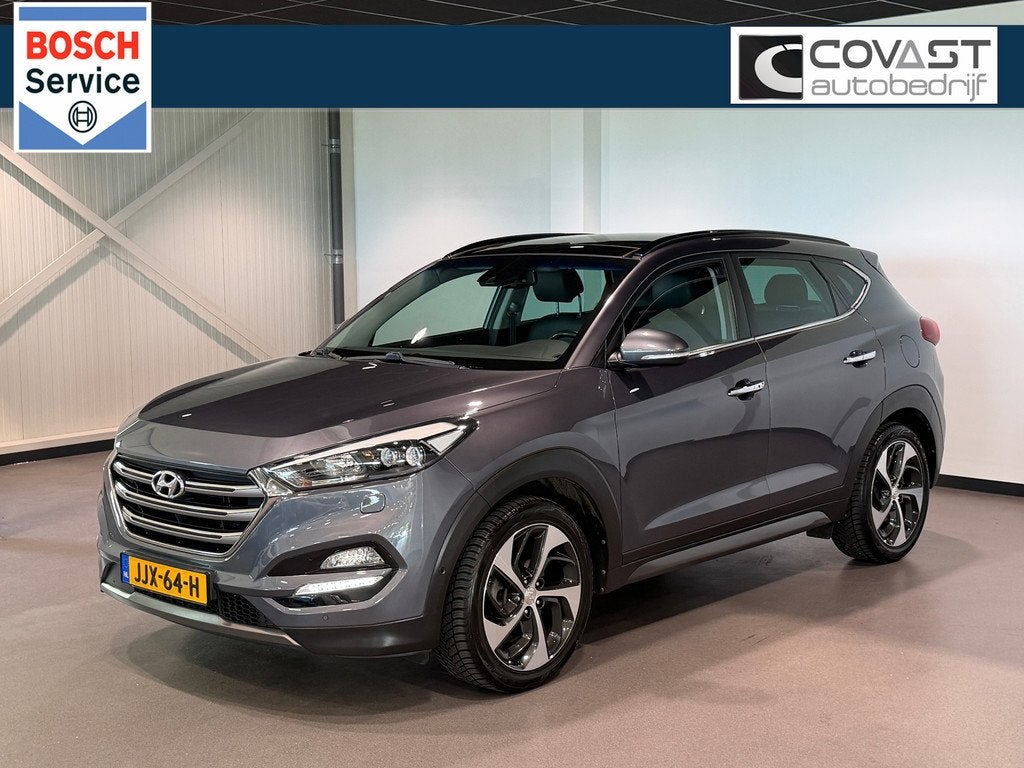 Hyundai TUCSON 1.6 T-GDi Premium 4WD Panodak|Leder|Stoelverw, Auto's, Hyundai, Bedrijf, Te koop, Tucson, 4x4, ABS, Achteruitrijcamera