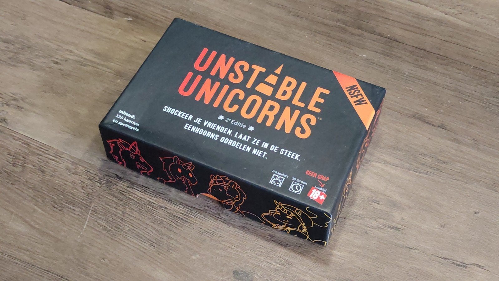 Unstable Unicorns NSFW 2e Editie Kaartspel, Vijf spelers of meer, Ophalen of Verzenden, Zo goed als nieuw, TeeTurtle
