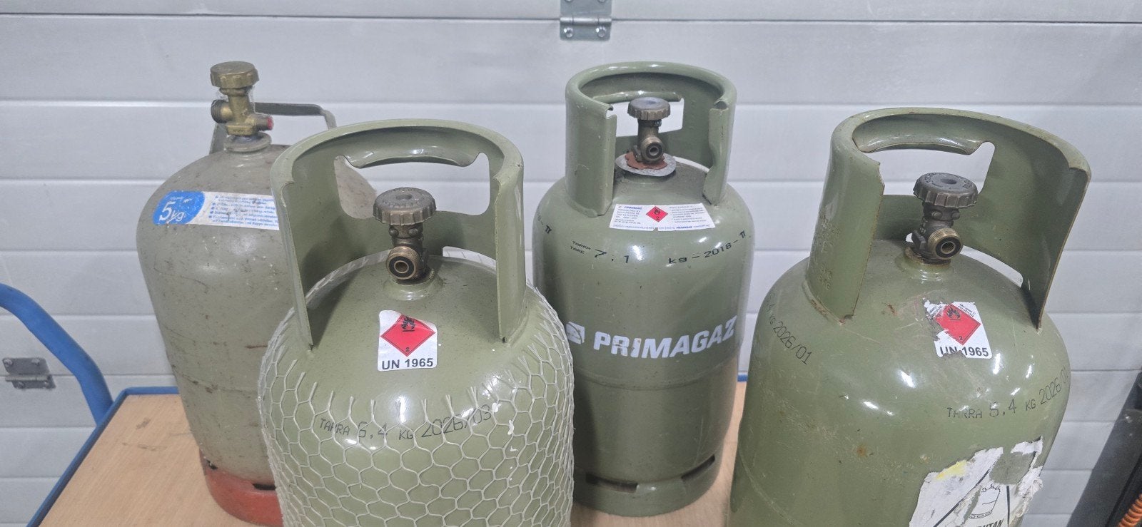Propaan gasflessen 5 kg - Diverse modellen, Ophalen, Gebruikt