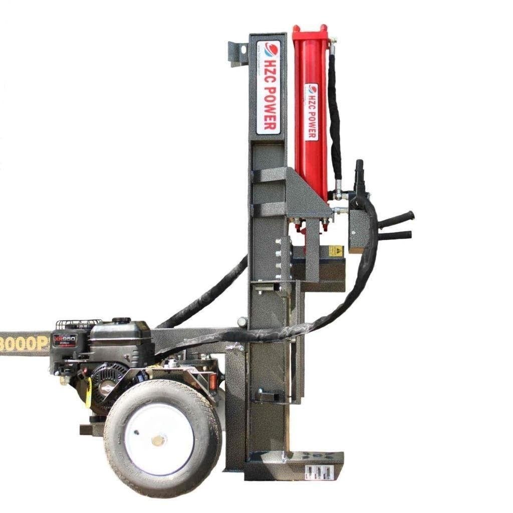 30 ton staande en liggende houtklover met tafel, benzinemoto